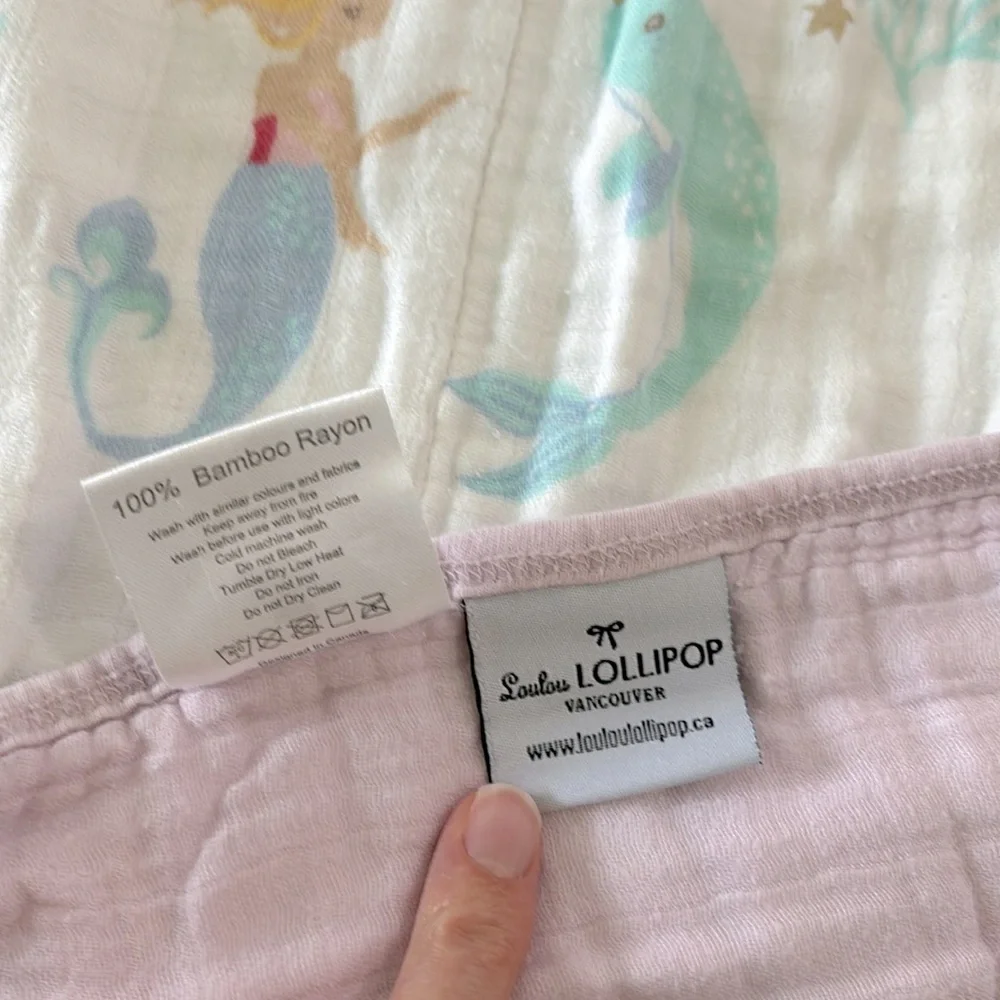 Loulou Lollipop Mermaid Muslin Quilt Blanket
